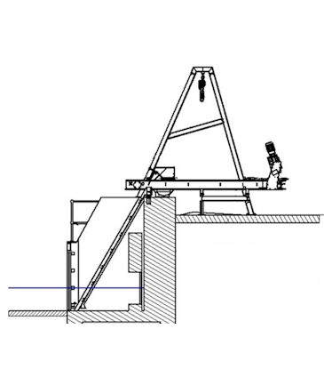 clifton maybank - lifting travelling screen out of chamber
